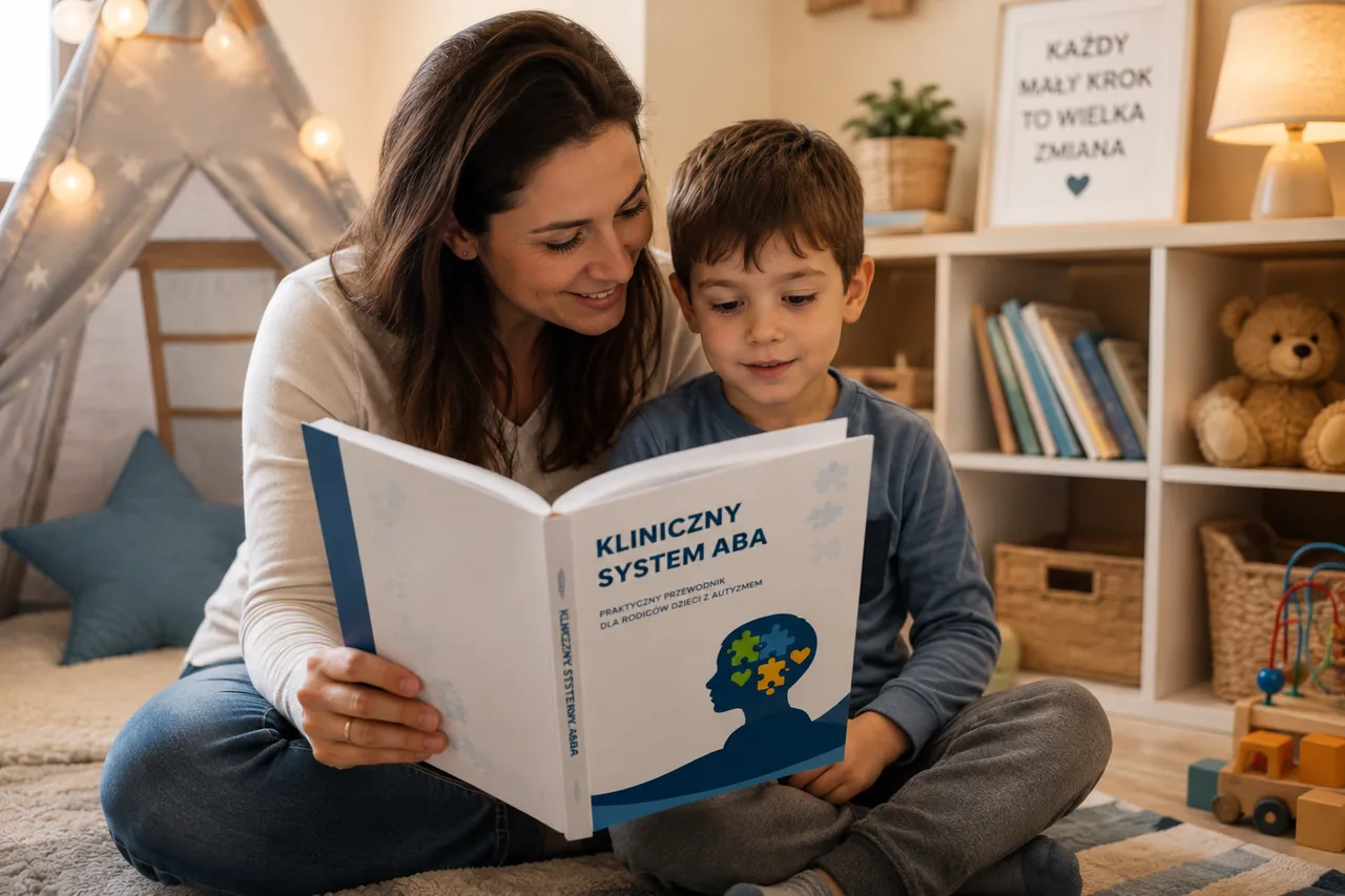 Rodzic i dziecko czytający razem przewodnik